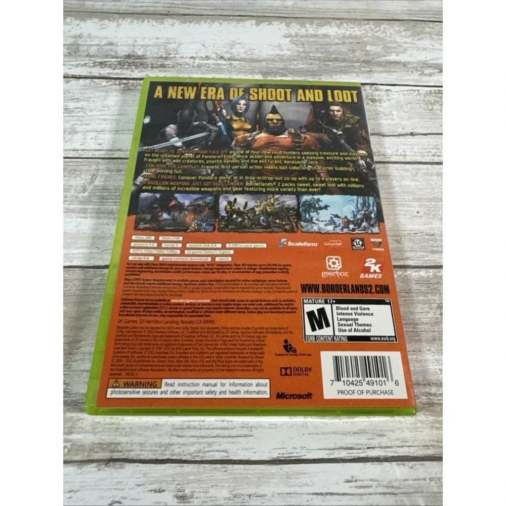 Borderlands 2‎ (Microsoft Xbox 360, 2012), tested working, includes Manual